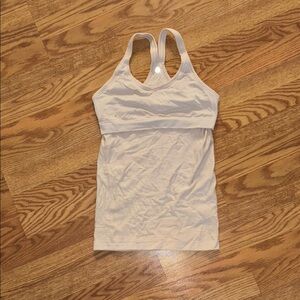 Lululemon Athletica White Racerback Tank Top